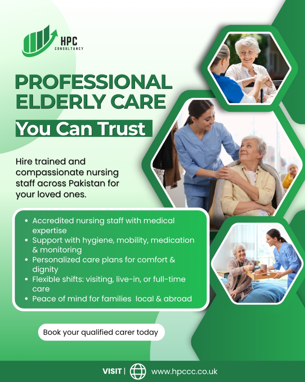 Nursing staff for elderly - all over Pakistan